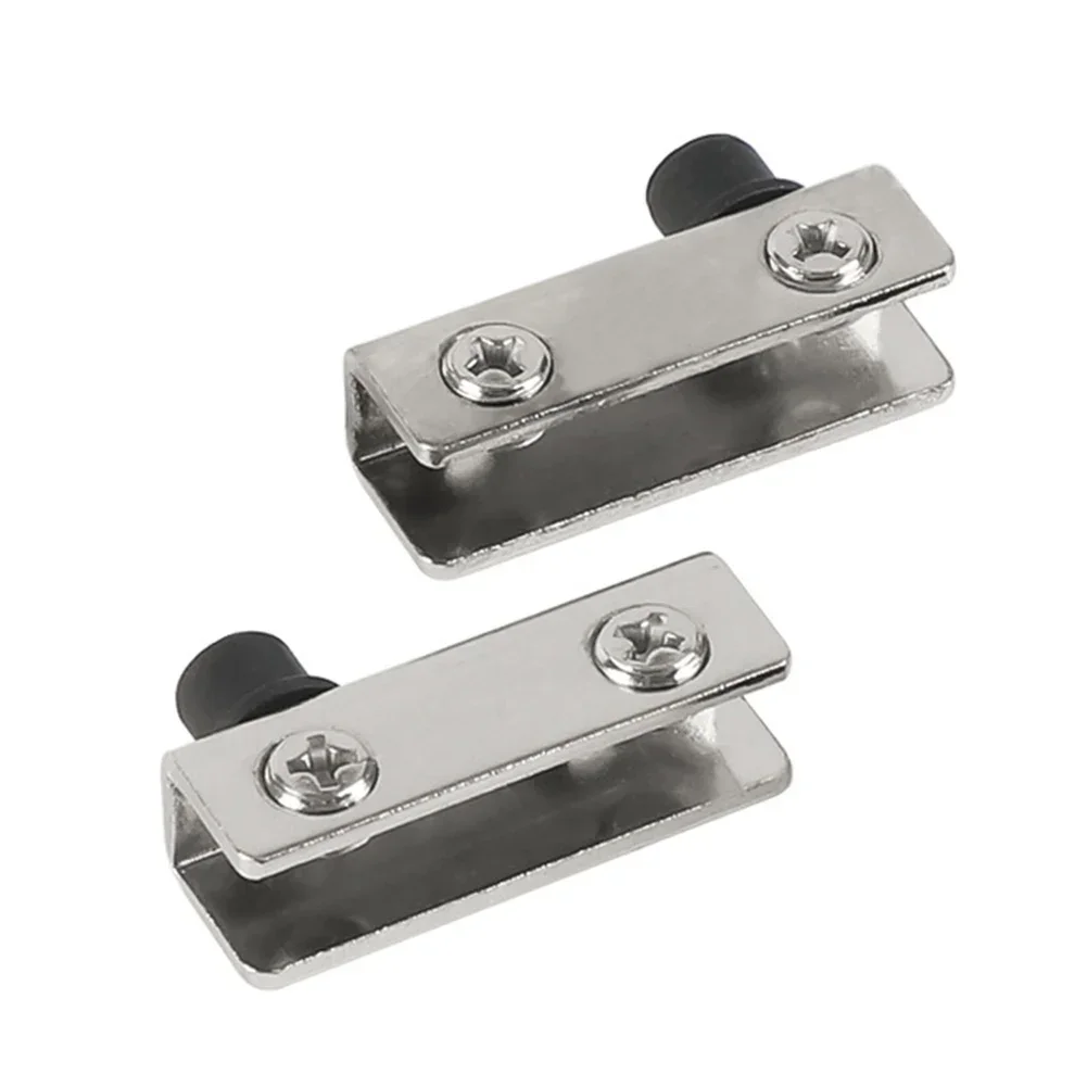Convenient and Secure Installation Pack of 2 Stainless Steel Glass Door Hinges  Suitable for 5~6mm Thick Glass