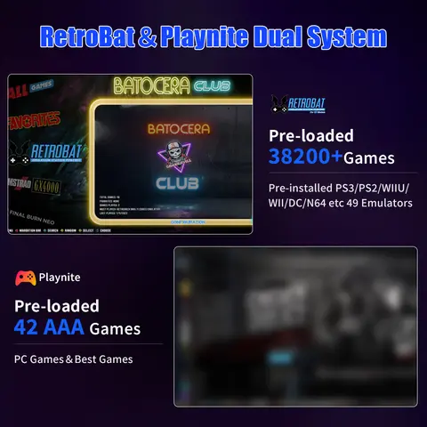 Retrobat&Playnite Retro Gaming HDD 38200+AAA PC och Retrospel för PS3/PS2/Switch/DC/WII/WIIU/NES/MAME Emulator Spelkonsol 10 best sales mini-PS2 - №8