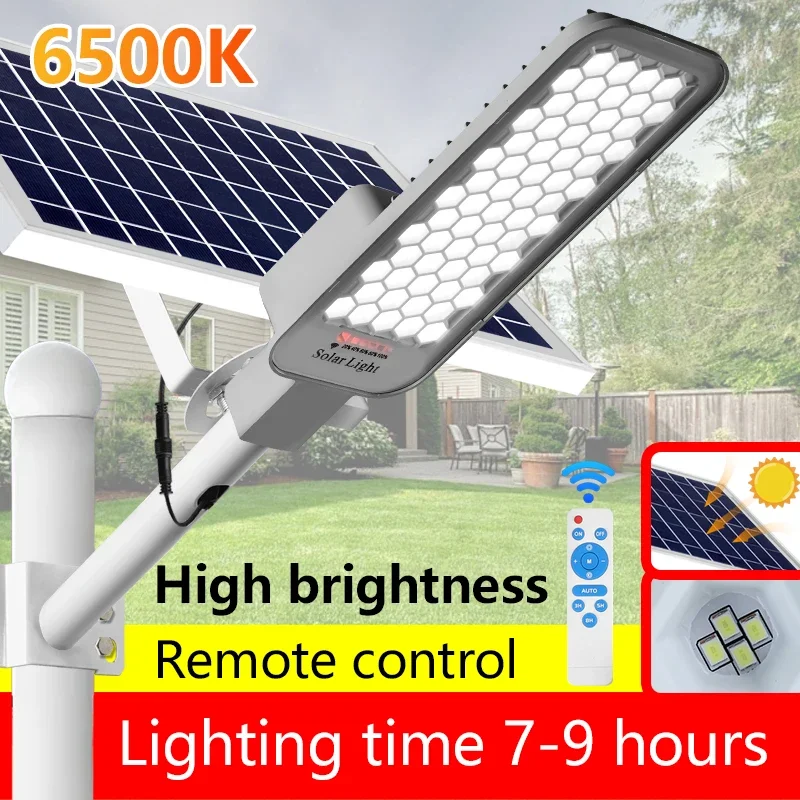 Outdoor Solar Lights Lampe Solaire Solar Street Light With Remote Control Solar Parking Lot Lights for Garden Decoration