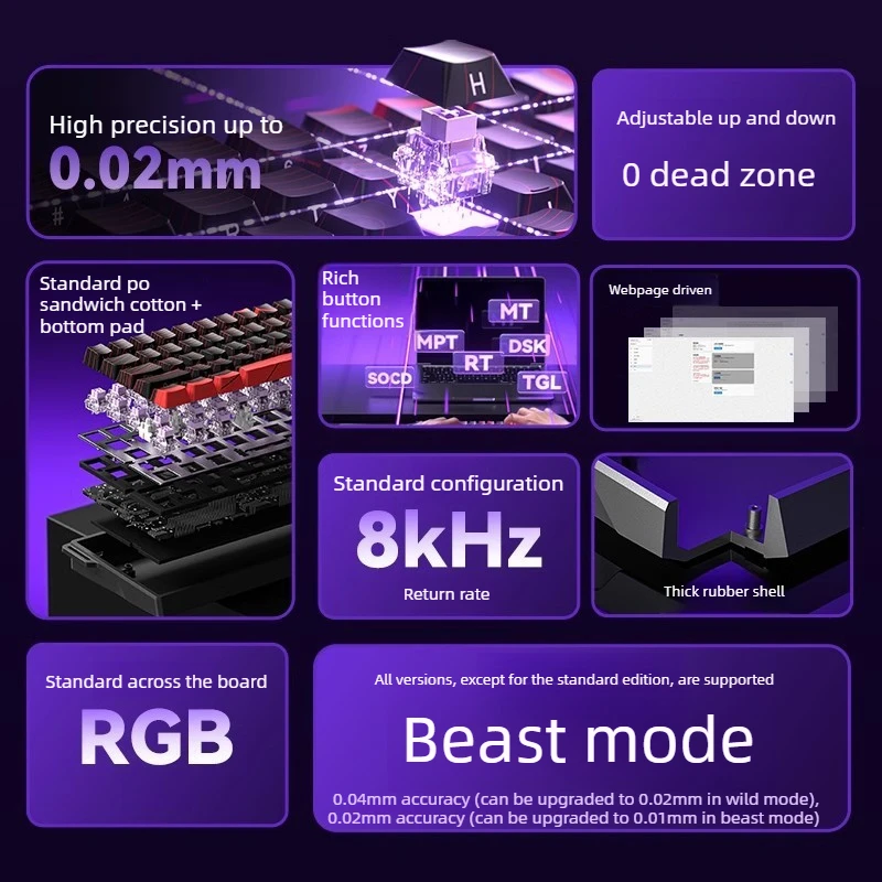 AULA WiN60/68HE teclado magnético de eje magnético teclado mecánico con cable personalizado usb esports teclados de juegos de escritorio