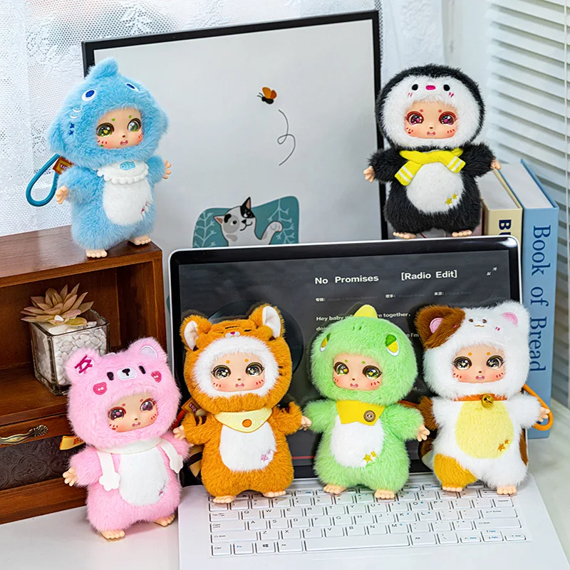

15cm Original Cute Beast Attack Series Plush Toy Bag Pendant Doll High Quality Vinyl Doll Series Birthday Gift