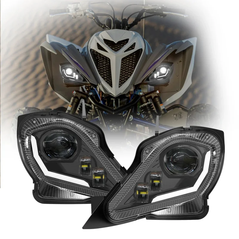 

2024 New Led Headlights for Yamaha Raptor 700 2006-2022 ATV UTV Accessories Compatible with Raptor 350 250 YFZ 450 450R