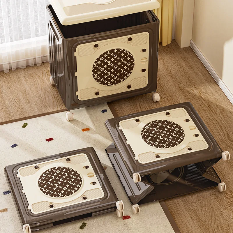 Capa flip estilo antigo na caixa de armazenamento porta dupla caixa de classificação de roupas grande capacidade doméstica com rodas colcha armário