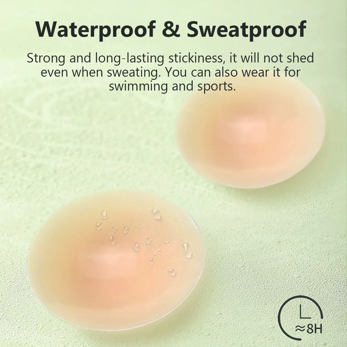 3 Pairs Washable Reusable 10cm No Glue Sticky Nipple Cover Plunge Invisible Silicone Nubra Stickers Breast Pads Pasties Healthy view 2