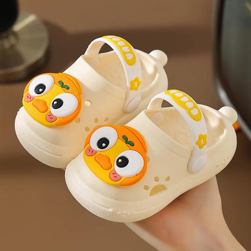 Boy Girl Slippers Summer Kids Shoes Indoor Cartoon Cute Animal Toddler Bathing Non-slip Shoes Child Casual Outdoor Beach Sandals