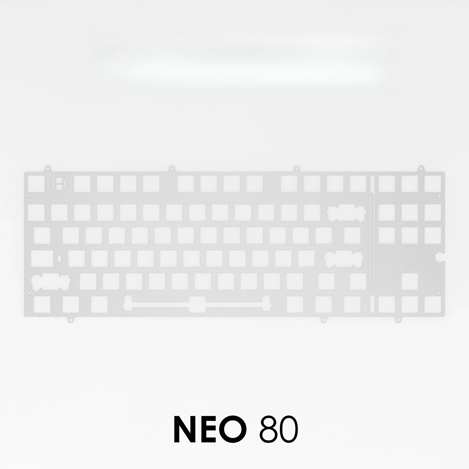 Neo 80 keyboard plate PC PP POM FR4 Aluminum CF (for plate stabs and pcb screw in stabilizer)
