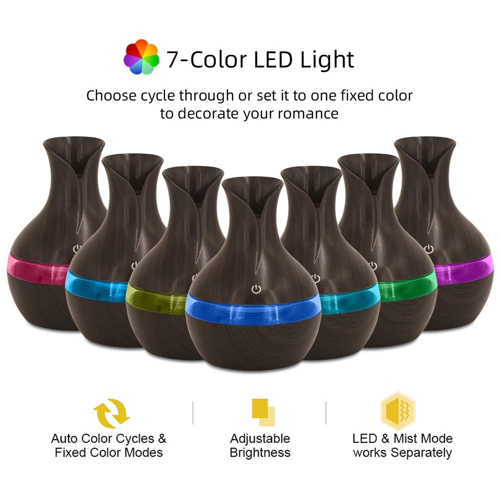 

300ml Aromatherapy Humidifier Whisper Quiet Cool Mist Diffuser for , Office USB Powered, Essential Oil Compatible, Stylish & F
