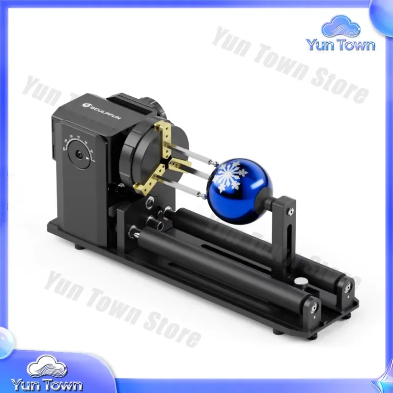 SCULPFUN RA PM 4 in 1 Engraver Y Axis Rotary Module 360 Degree Rotary Roller for Cylindrical Object Engraving for CNC Laser
