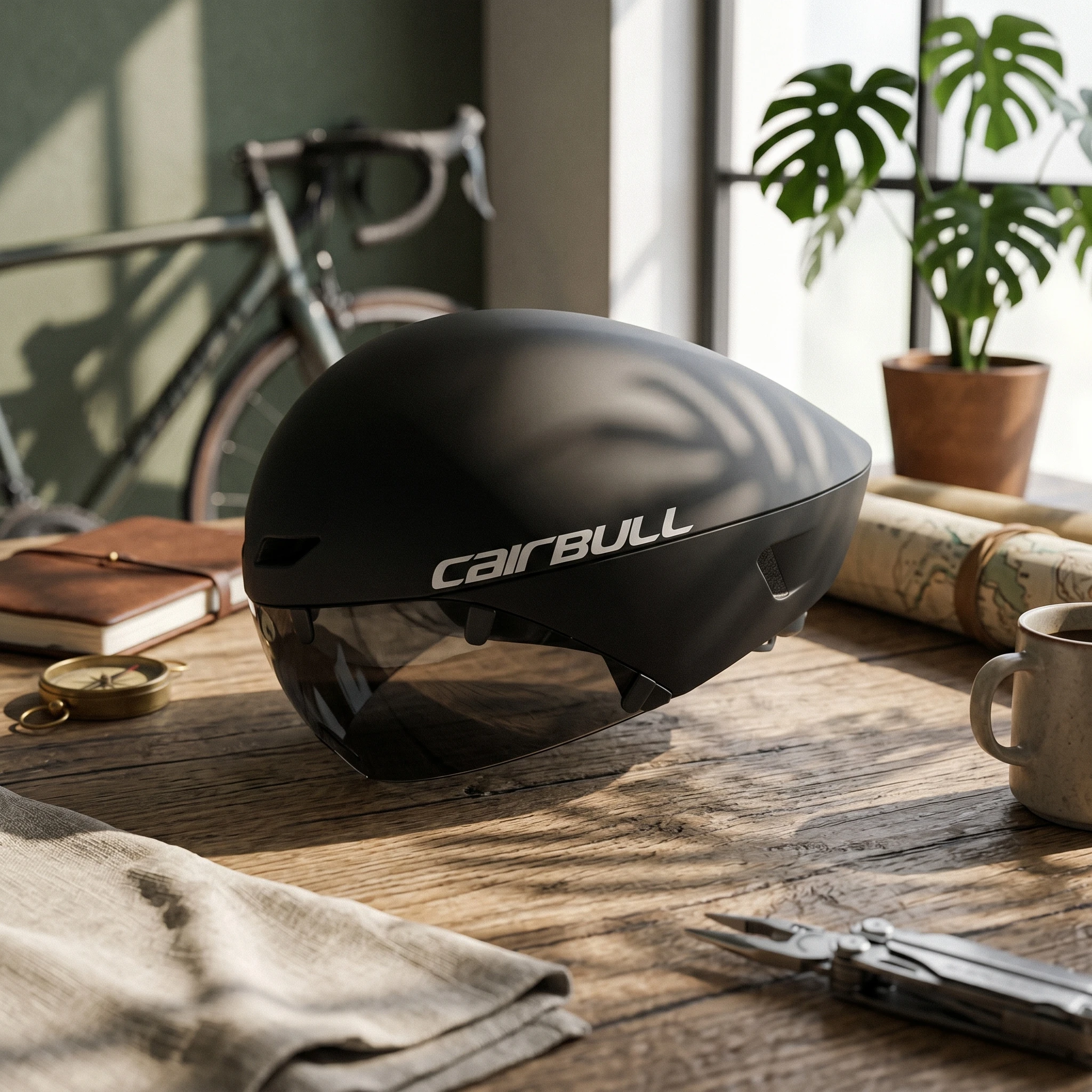 

Time Trial Helmet Streamlined Shape Triathlon Helmet Sports Gear High-Shock Shell EPS Liner for Triathletes, Road Racing