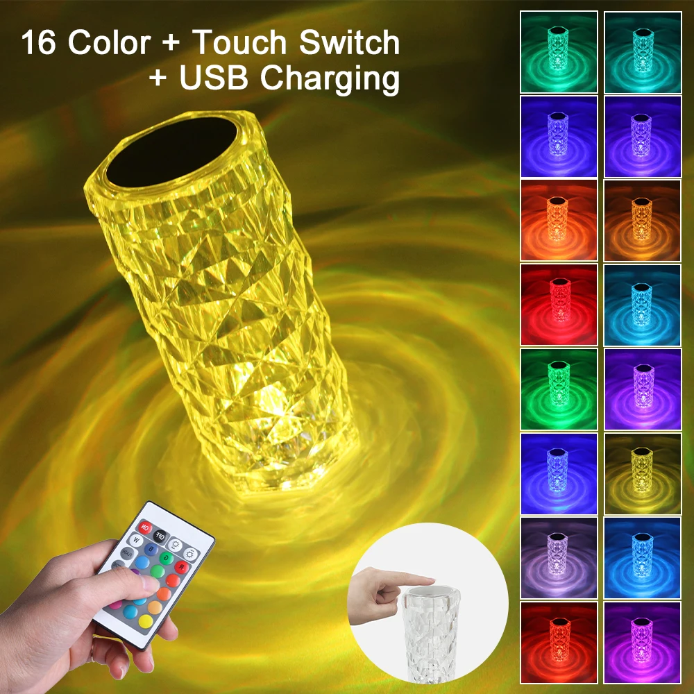 Touch switch Colorful Night Lights remote control LED Night Lights 16 Colors RGBW/RGBCCT or 3 Colors CCT Atmosphere desk lamp