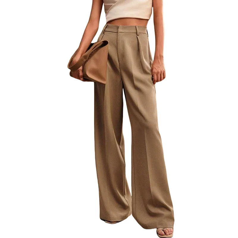 European & American Cross-border E-commerce New High-Waisted Suit Pants, Best-Selling New Women's Clothing, Casual Loose Straigh