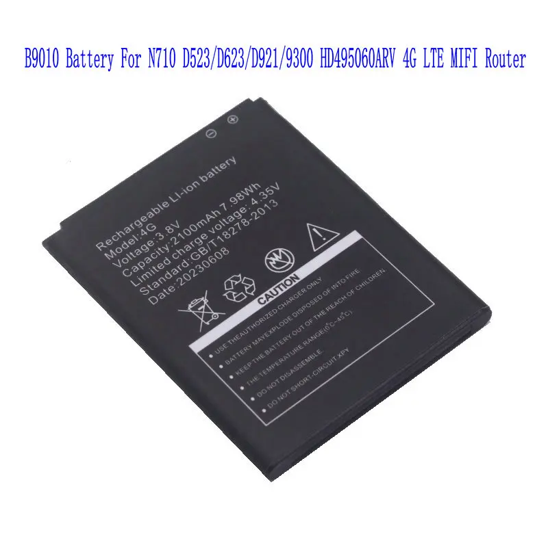 1x B9010 B9011 2100mAh Battery For D-link MTC 8723FT MTS 8723 FT MF836 4G LT600 B803 MF982 MT10 D623 D523 D921 4G WIFI Router