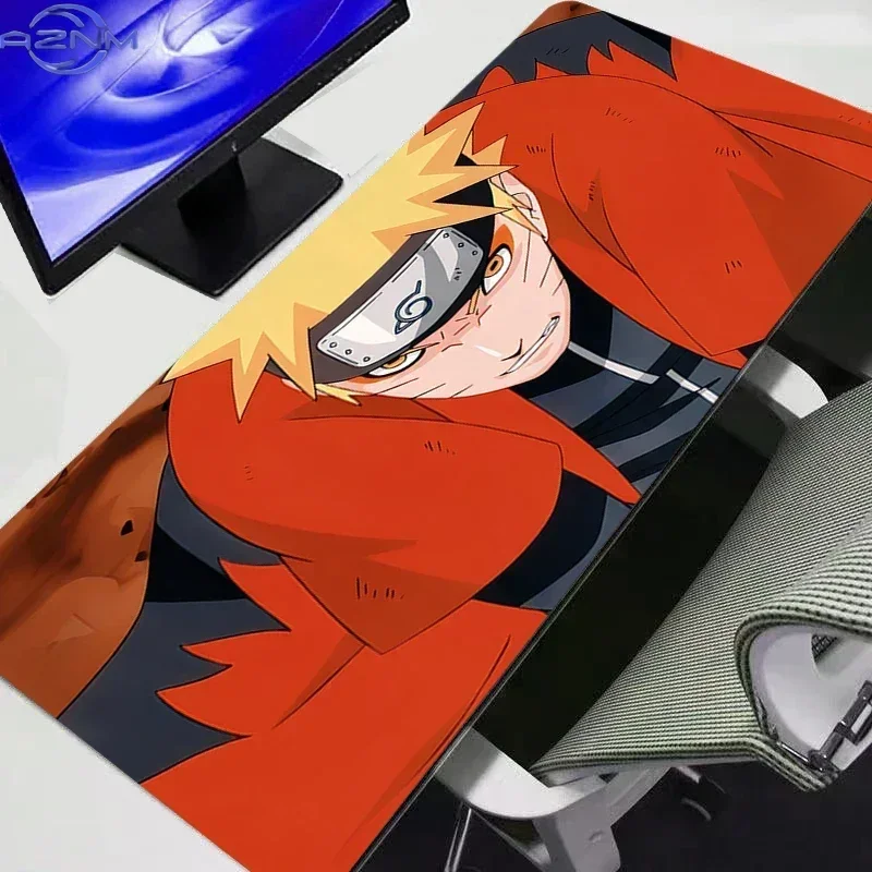 Naruto Uzumaki Nine‑Tails Seal Anime Mousepad, Rubber Non‑Slip Large Desk Mat, Cool Ninja Gaming Mouse Pad for Keyboard Laptop H 4