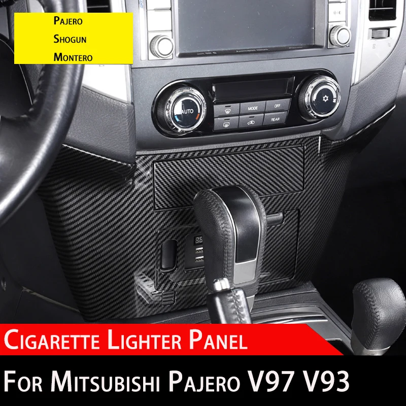 

Car Lgnition Device Panel For Mitsubishi Pajero Cigarette Lighter Mouldings Sticker Shogun Montero V97 V93 Interior Accessories