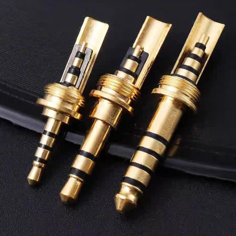 

Hifi 99.9% Pure Copper 2.5mm / 3.5mm / 4.4mm High end Fidelity Lossless Audio Headphone Balanced Plug Gold-Plated Earphone Jack