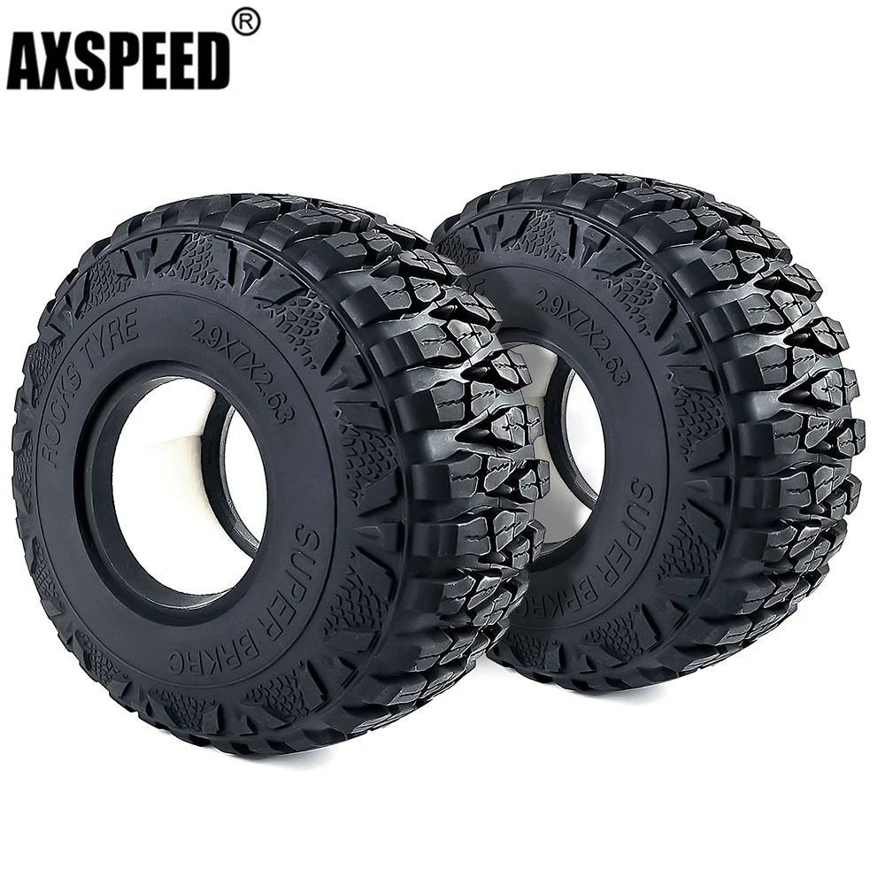 

AXSPEED 4Pcs 2.9" Rubber Tyres 180x70mm Wheel Tires for 1/6 Axial SCX6 AXI05000 Wrangler AXI05001 Trail Honcho RC Crawler Car