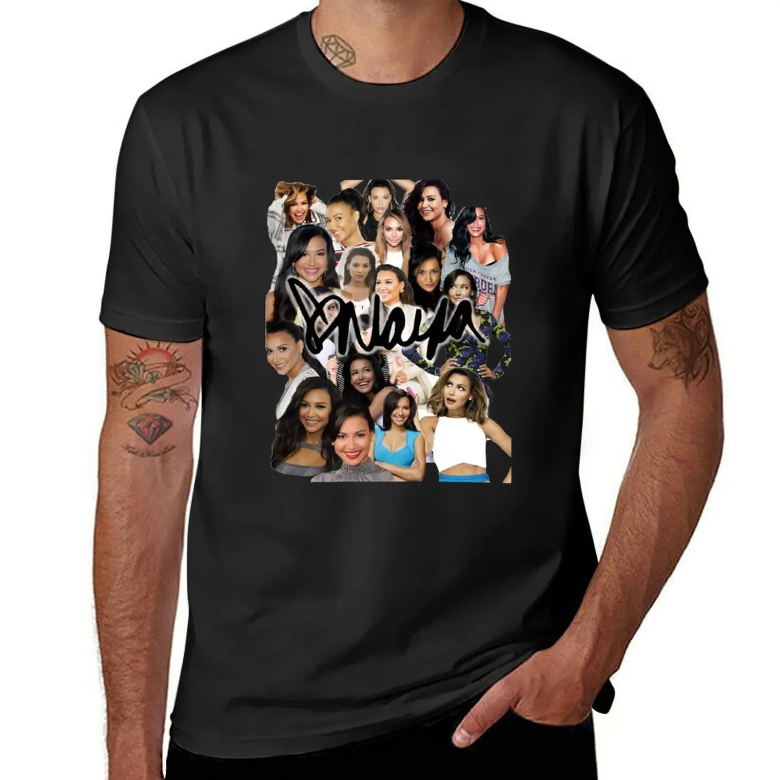 Naya Rivera Collage T-Shirt customs Blouse for a boy summer clothes men clothes