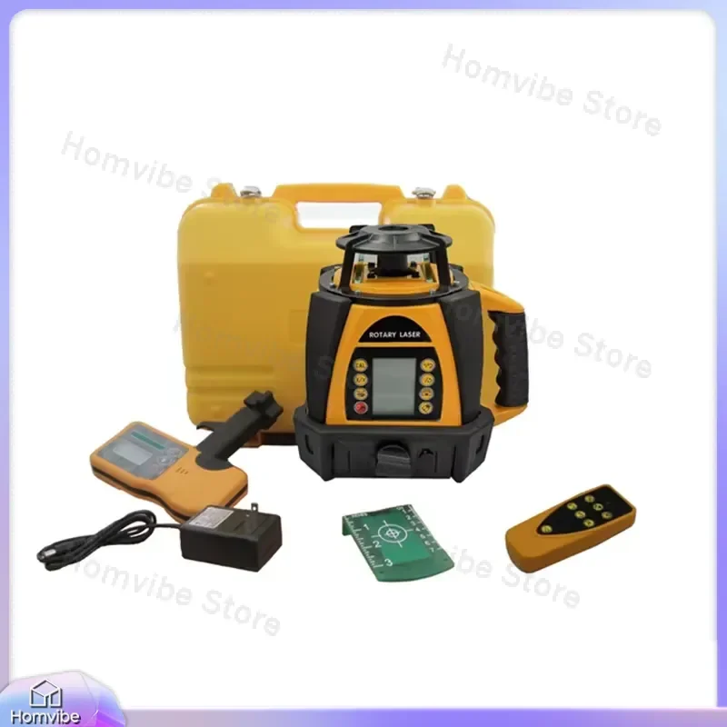 HW-204 Self-Leveling Rotating Laser Level with LCD Screen 360° Horizontal and Vertical Red Green Beam for Construction Home