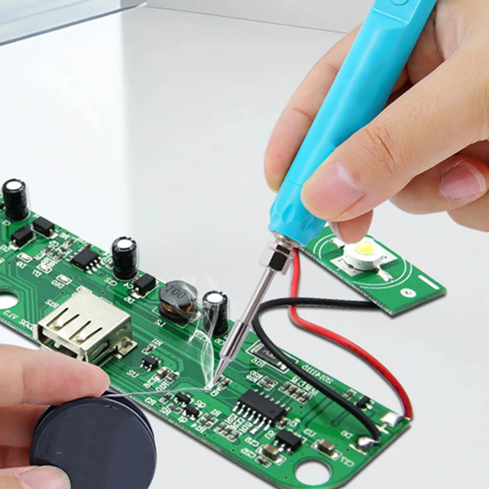 Portable Soldering Iron With Heating Element LED Digital Display Adjustable Temp & Cordless Convenience Type-C Interface Tool