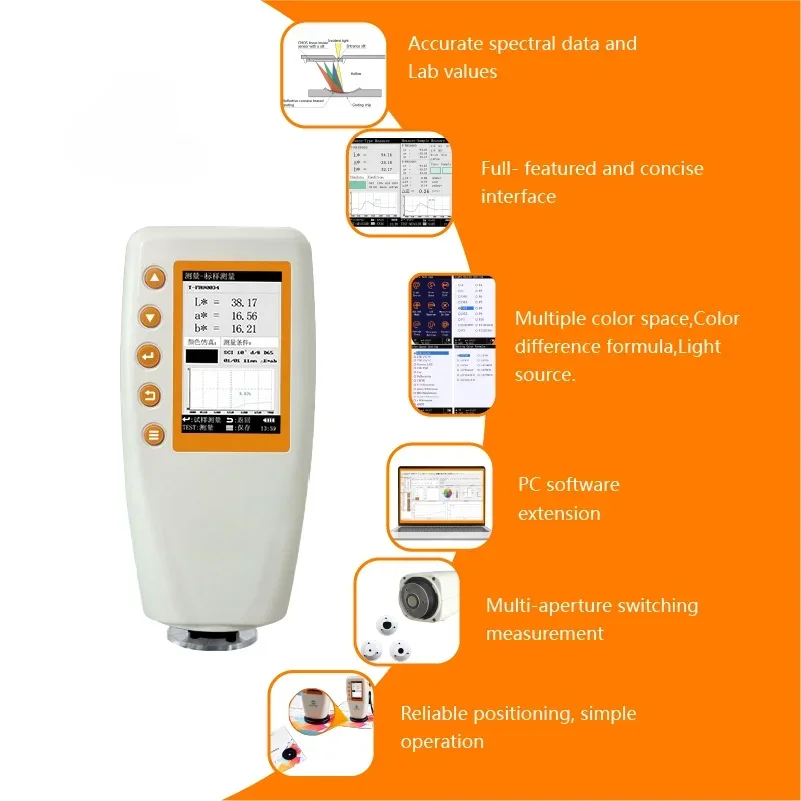 Portable High Quality 700D Spectrophotometer Wavelength Instrument with Combined Led Light Source