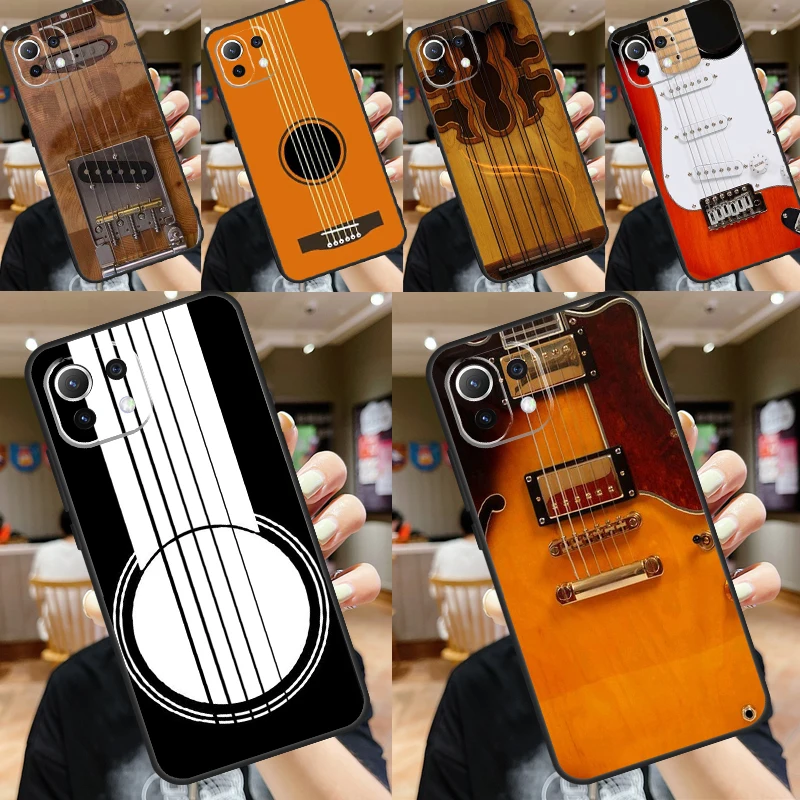 Guitar Violin Fiddle Music Case For Xiaomi 14 13 Ultra 11T 12T 13T Pro 12 Lite POCO X6 F6 Pro M6 X5 X3 F3 M5s F5 Cover