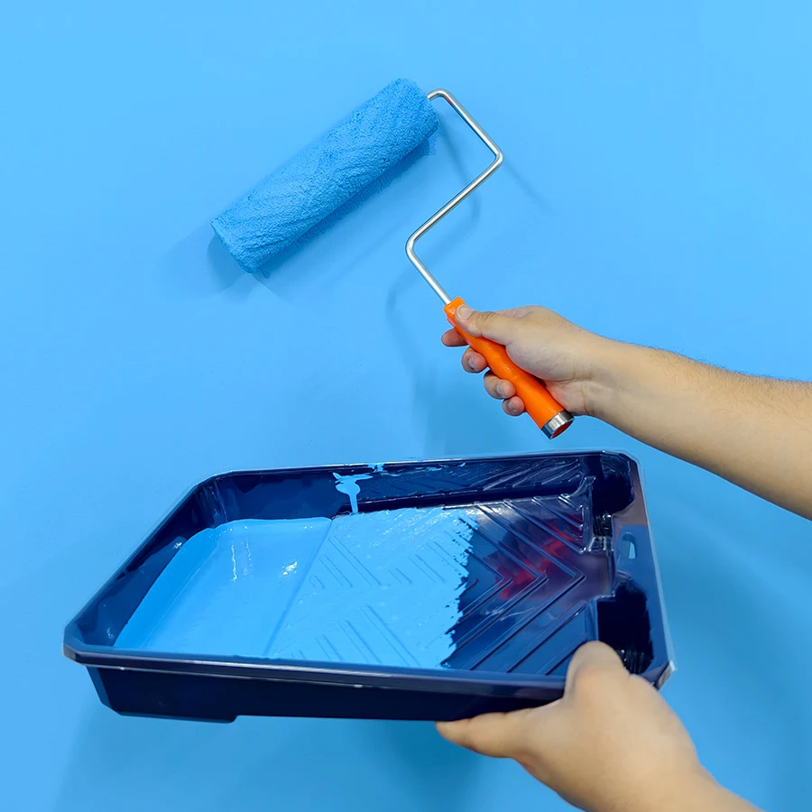 Rolo de pintura estilo gaiola de poliéster LP tecido de 9 polegadas x 1,5 polegadas de 10 peças, pelúcia média;