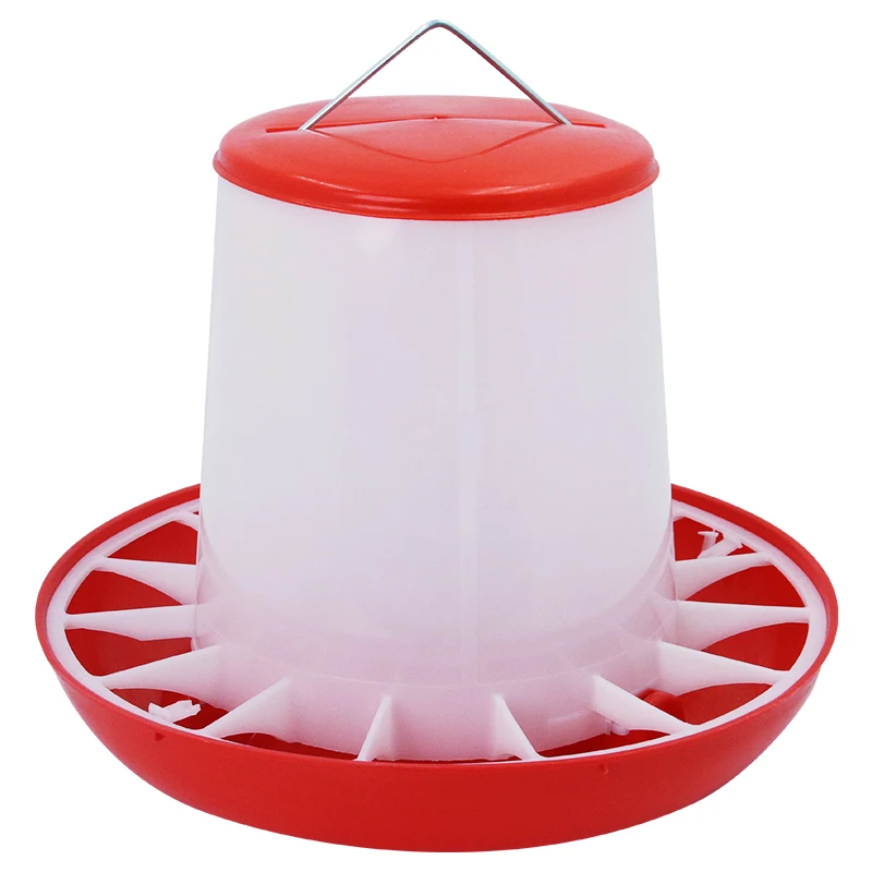 2 قطعة 1.5/3/6/9/12 كجم دلو مع وحدة تغذية الدواجن الأوتوماتيكية الدجاج برميل السمان موزع بلاستيك المغذية دلو لوازم المزرعة المنزلية