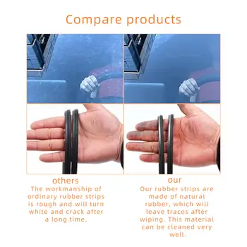 Gumový proužek stěrače na čelní sklo auta, 6mm, stírací lišta 14 10 nejlepší prodej gumová role stěračů čelního skla - №3