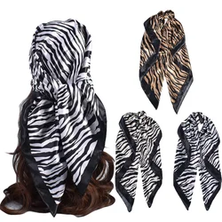 European and American Fashion New Simple 90-Color Tin Zebra Pattern Large Square Scarf in Stock