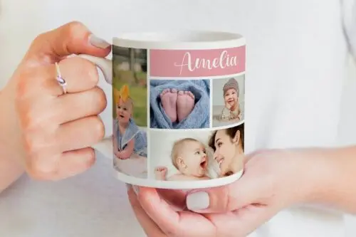 Sindax Personalised Photo Tea mug Custom Printed With Your Picture text or LOGO