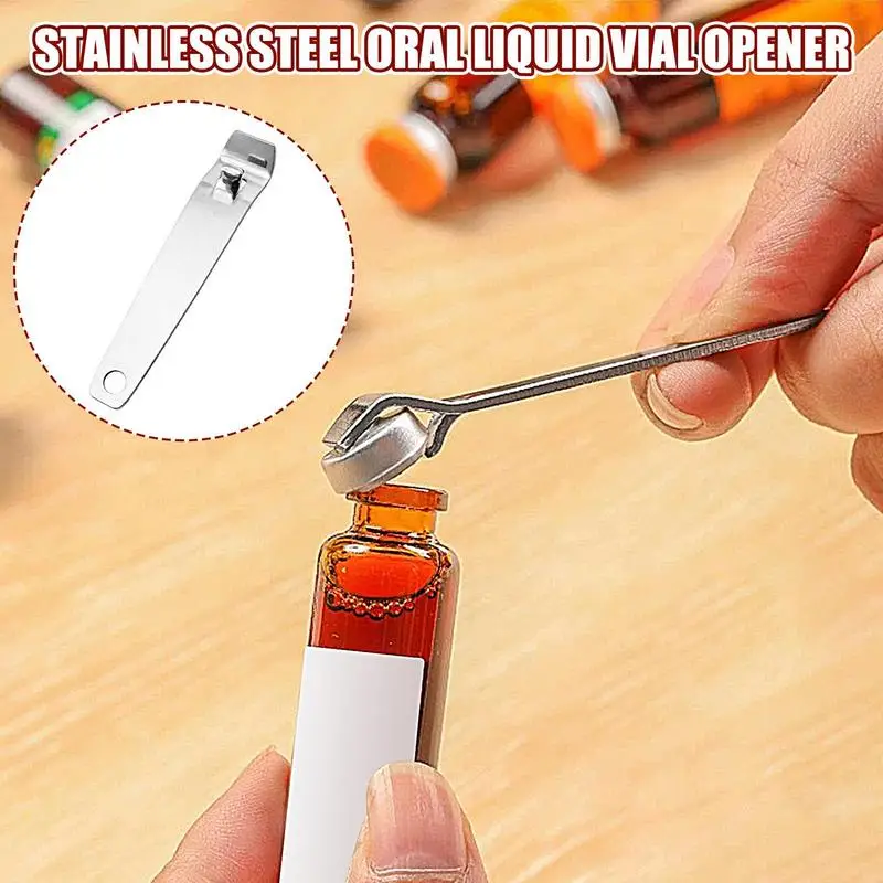 Mini Bottle Opener Versatile Metal Beer Opener Portable Ampoule Lifter Stainless Steel Oral Liquid Decappers For Nurses