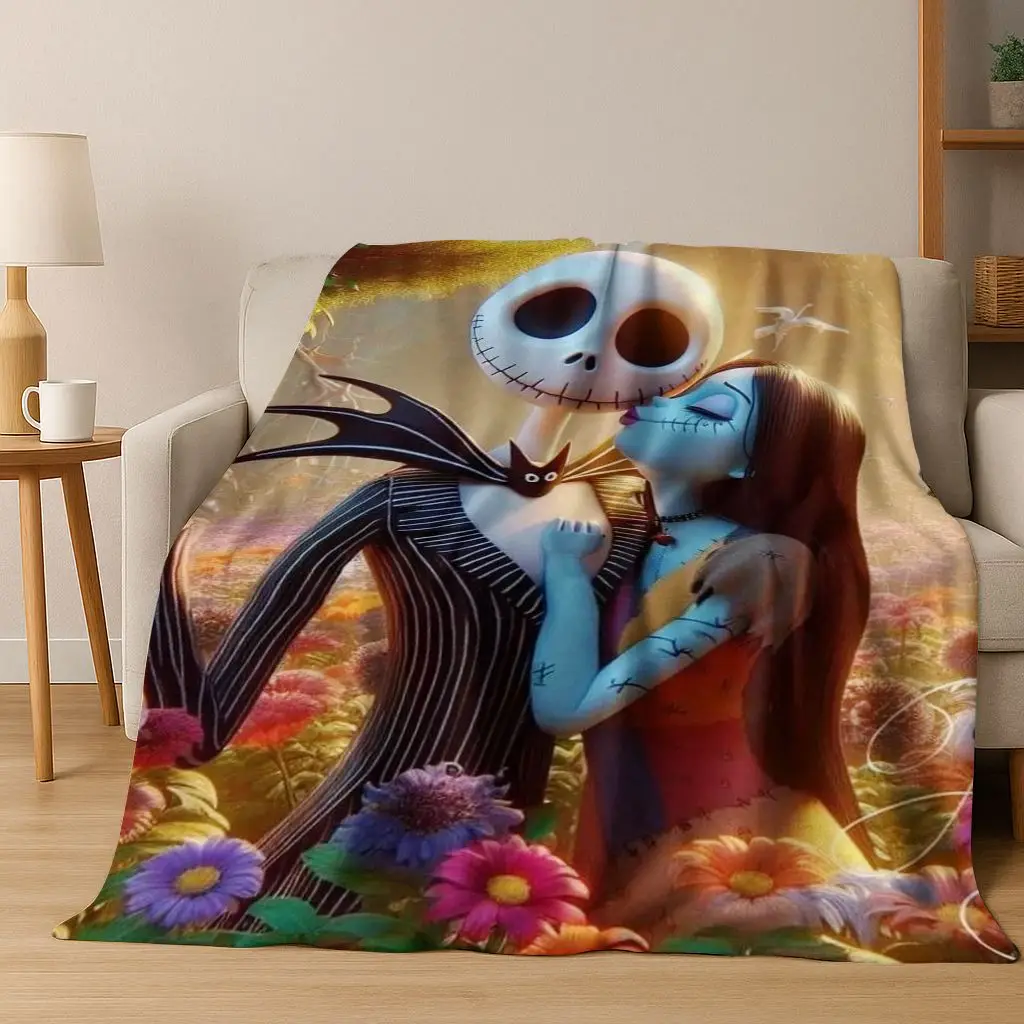 2026 New The Nightmare Before Christmas Jack Cartoon Flannel Blanket,Warm and Cozy Soft Throw Blanket for Home Bedroom Bed Sofa