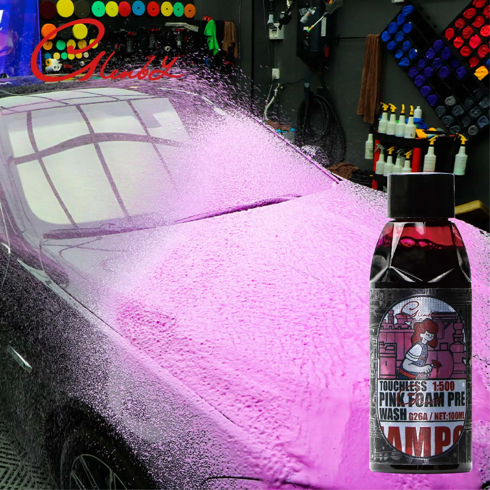 Pink Foaming Extreme Bodywash & Wax Foaming Car Wash Soap, (Works with Foam Cannons/Guns or Bucket Washes) For Cars, Trucks