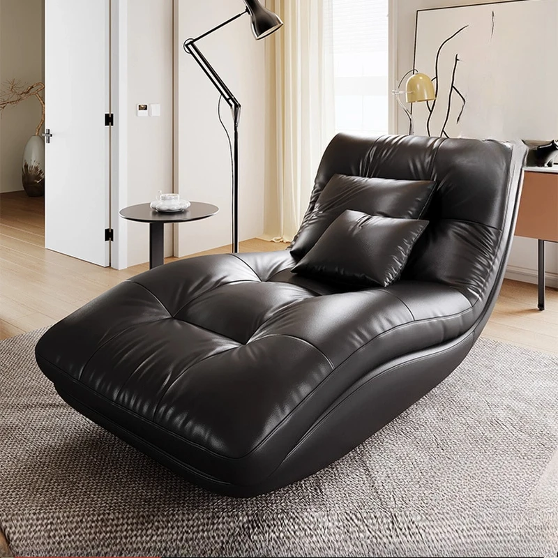 

Lazy sofa single recliner caramel color antique reclining sleeping balcony bedroom living room