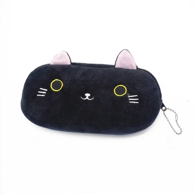 kutusita-nyanko-gato-preto-plush-lapis-case-kawaii-anime-pouch-bonito-estojos-escolares-para-meninas-criancas