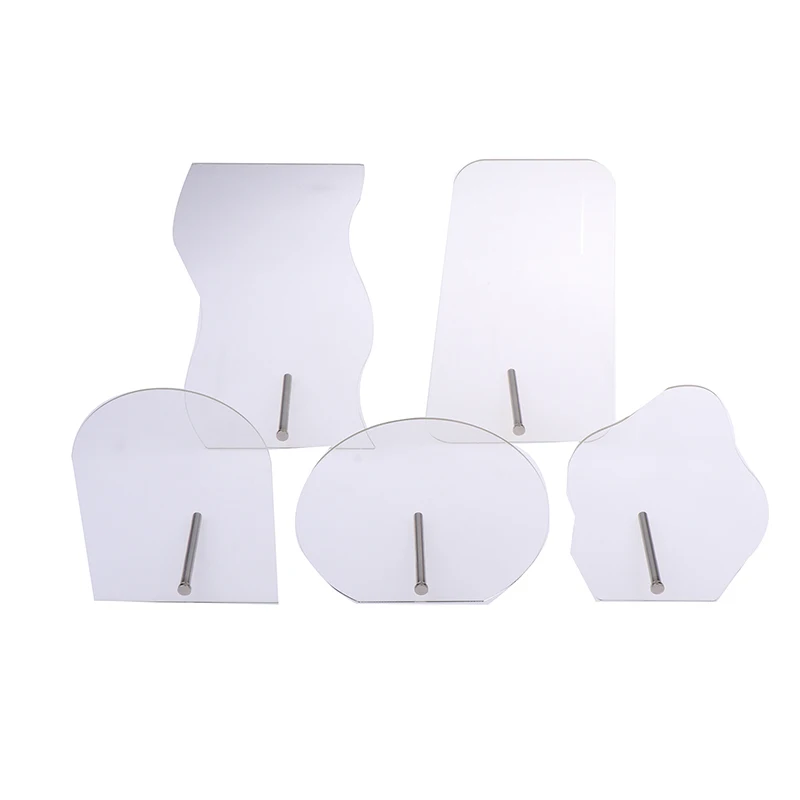 Irregular Acrylic Transparent Matte Manicure Tool False Nails Holder Showing Stand Color Card Nail Art Display Board