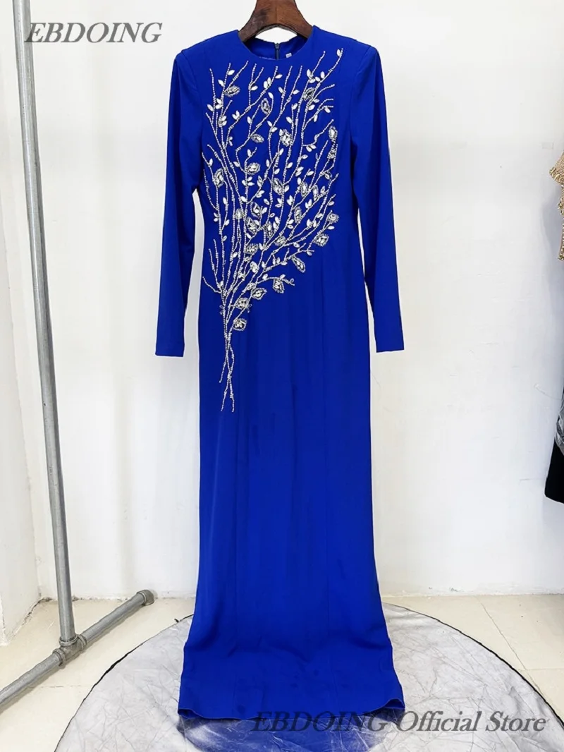 Robe de soiree Elegante formele jurken A-lijn O-hals Volledige mouwen Aangepaste avondjurk Feestjurken