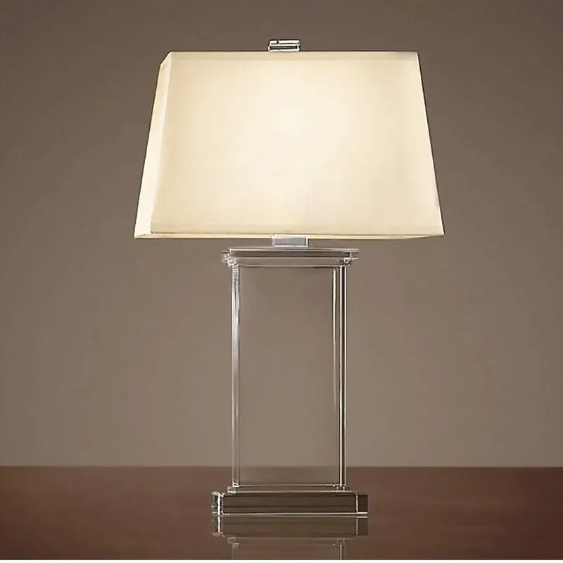 Modern Crystal Table Lamp for Bedroom Bedside Night Light Luxury Decorative Desk Lighting for Living Room Study Hotel Ambient