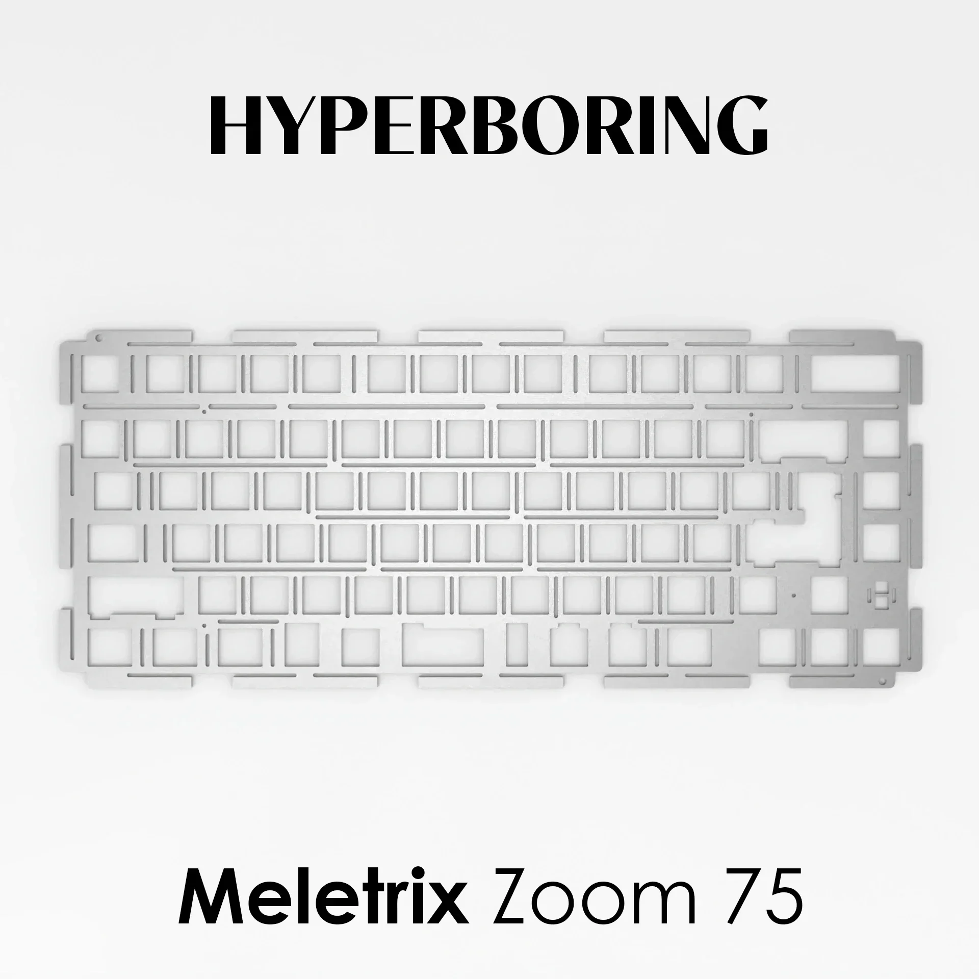 Plaque de clavier mécanique Meletrix Zoom 75, PC POM FR4 aluminium ZOOM75 poids en acier inoxydable