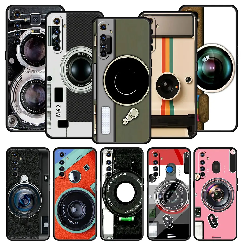 

Retro Camera Vintage Phone Case For Realme 16 15T 14 13 12 11 10 4G 9 8 5G Pro Plus C21 C25 C35 GT5 GT3 GT2 Neo 2 3 3T 5 Cover