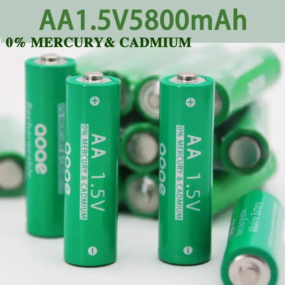 2024-1.5V AA New2~20pcs/lot Brand AA Rechargeable Battery 5800mah  New Alkaline Rechargeable Batery for Led Light Toy Mp3