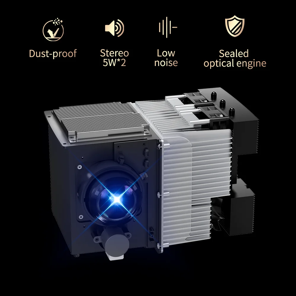 V5 Smart LCD Projectors 4K 1080p Home Theater Android 9 Auto Focus 10000 Lumens Built-In Speakers Portable Wi-Fi LED