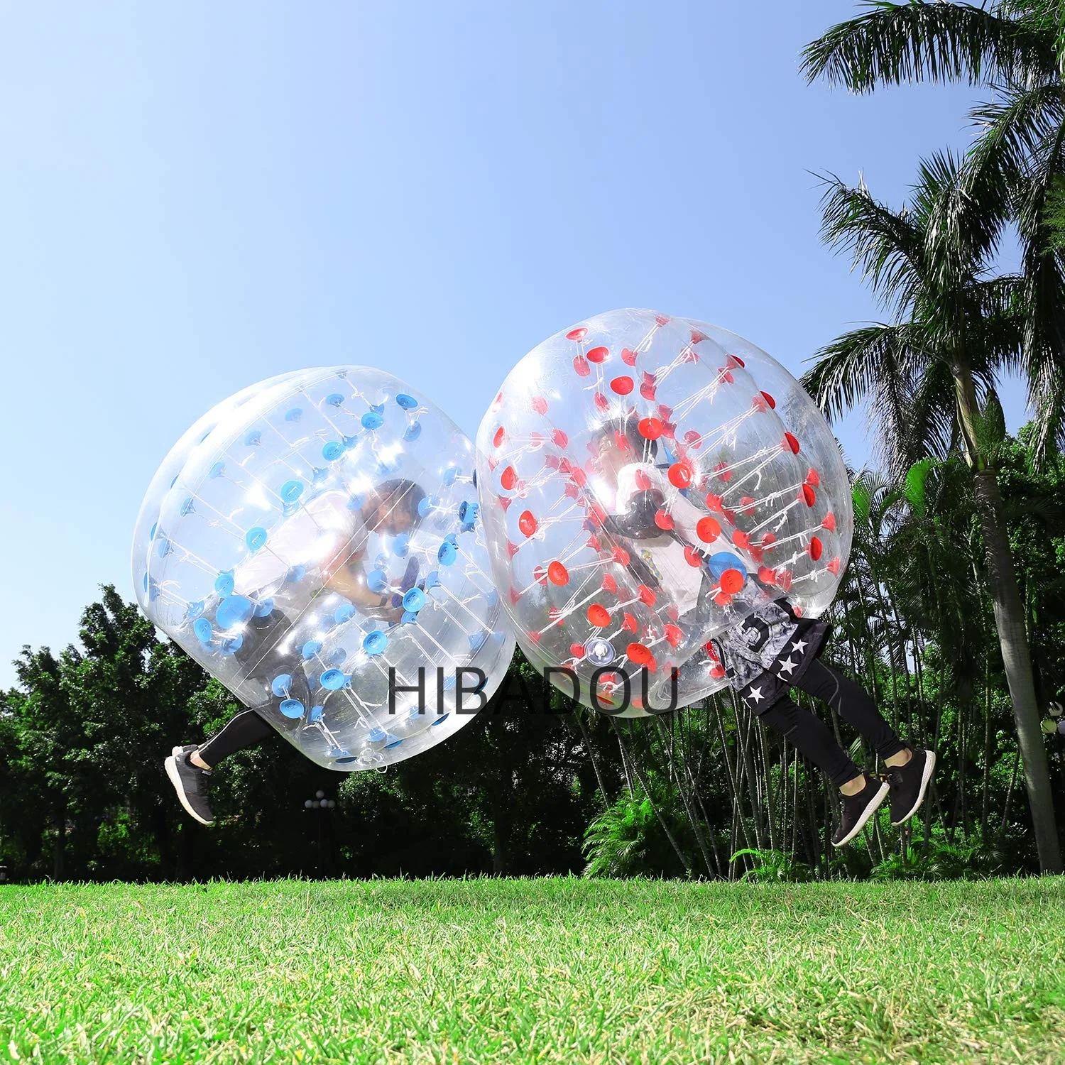 HIBADOU กันชนลูกฟุตบอลชุด,4ft,1.2 M ลูกกันชนพอง, มนุษย์ยักษ์หนูแฮมสเตอร์ Body Zorb Ball