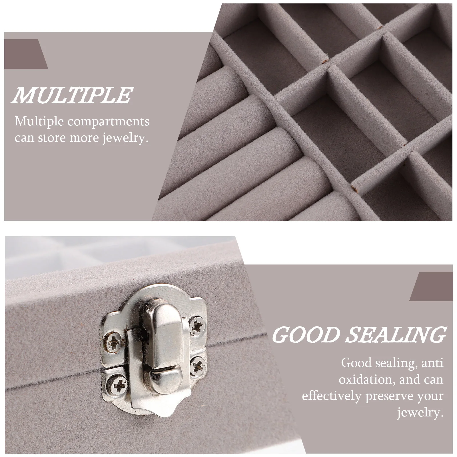 

Портативный ящик для хранения ювелирных изделий, большой органайзер с отделением, пылезащитный держатель для ожерелья, серег, браслета для спальни