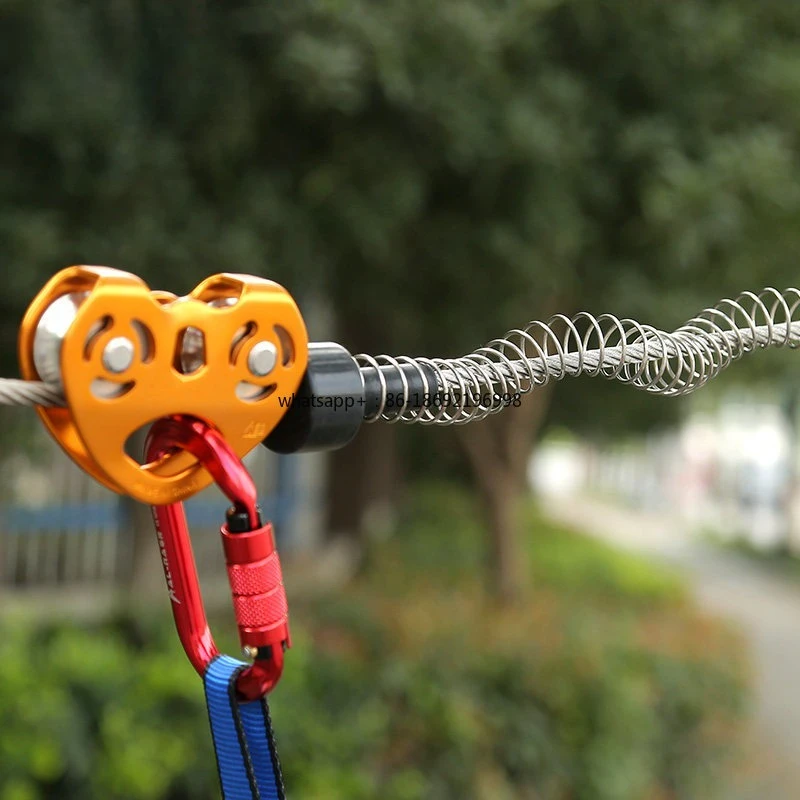 Zipline equipment Zipline cable pulley Wire rope buffer spring Deceleration and anti-collision protector