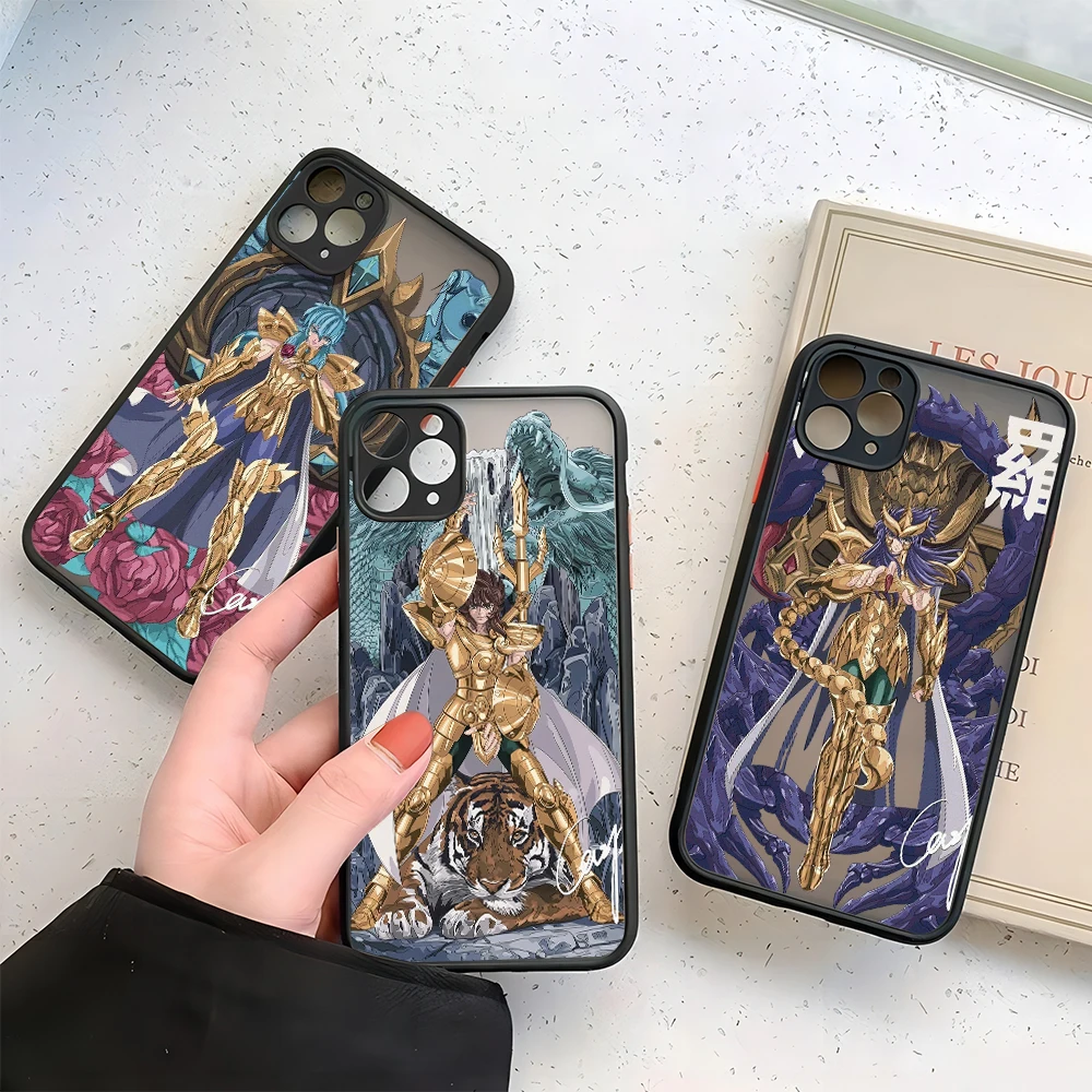 Animation 12 Gold Saint Seiya New Phone Case For Samsung S24 S23 S22 S21 S20 S10 FE Note20 Note10 Plus Ultra Lite 5G Matte Cover