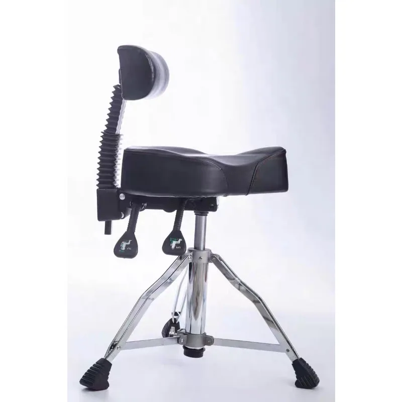 Saddle‑Shape Drum Throne Stool with Spiral Height Adjustable Comfortable Drum Chair for Drummer Performance