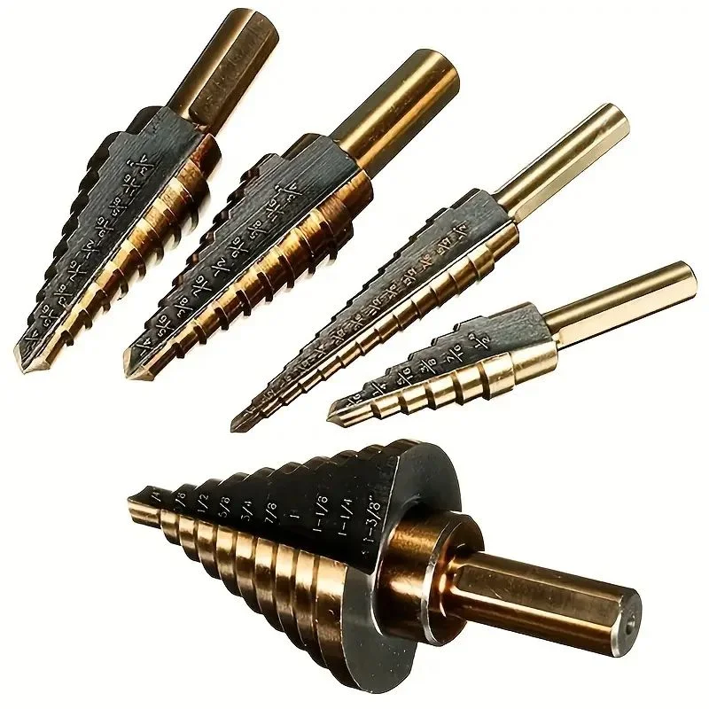 5-teiliges Präzisions-Kobalt-Hochgeschwindigkeitsstahl (HSS) Bohrerset, Titanbeschichtet, 50 Größen, Dreieckiger Schaft, Britischer Standard – Detail 3
