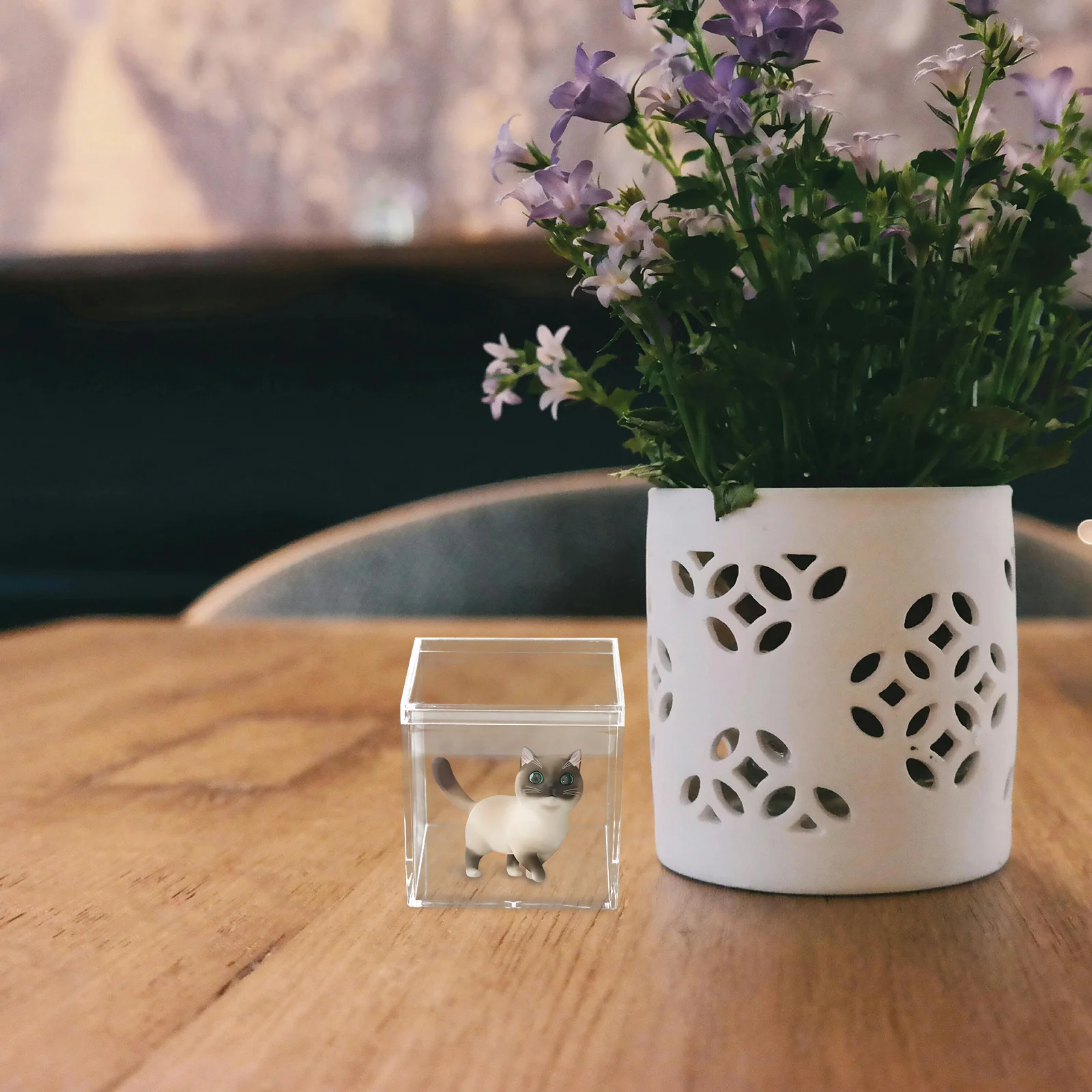 

2 Pcs Display Box Cube Boxes Clear Puzzle Container Acrylic Square Small Case Plaything Storage Organizer