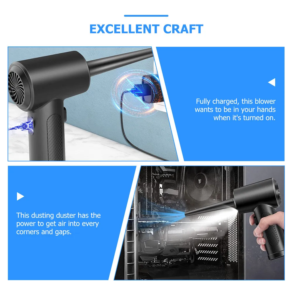 

Портативный воздуходув для чистки компьютеров, ручной электрический пылеудалитель с мощным потоком и постоянной подачей энергии для труднодоступных мест